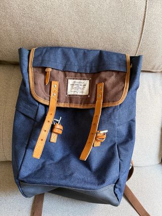 Mochila Pepe Jeans azul y marrón