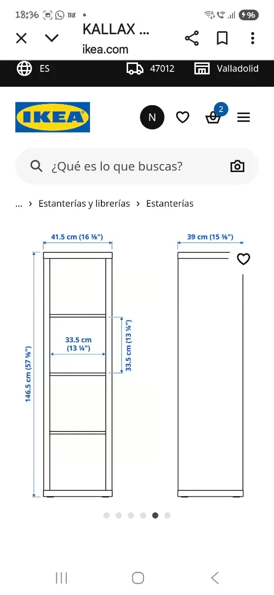 Estantería Kallax 4 huecos con cajones