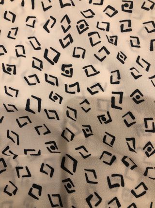 Tessuto stoffa fantasia rombi neri poliestere