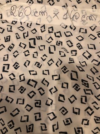 Tessuto stoffa fantasia rombi neri poliestere