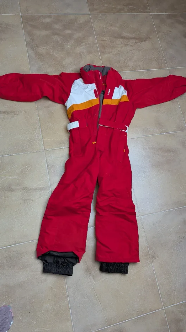 Mono de nieve infantil rojo Talla 8 años