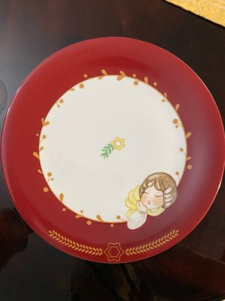 Piatto Thun Angelo Natale Rosso