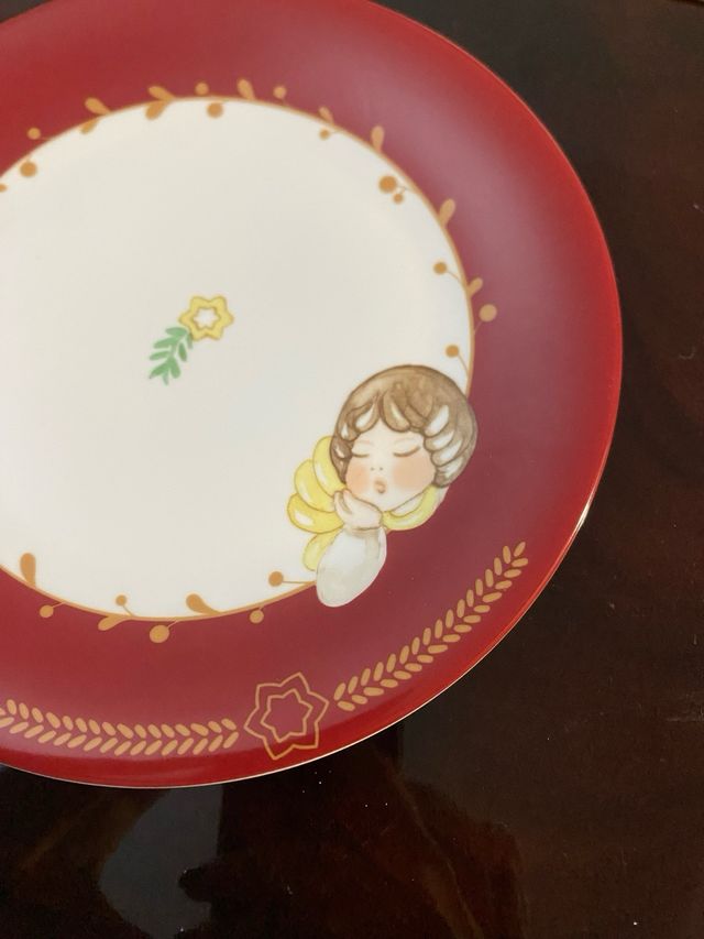 Piatto Thun Angelo Natale Rosso