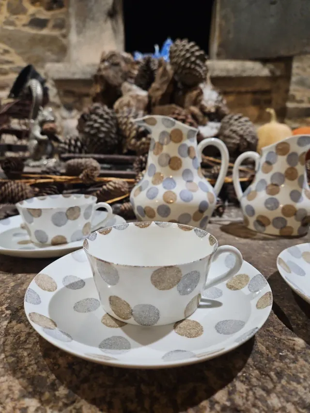 Juego de café de porcelana castro sargadelos