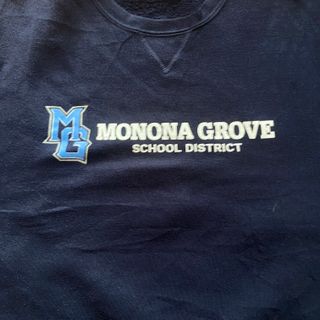 Sudadera Russell Azul Marino Vintage No Capucha L