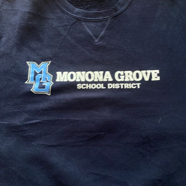 Sudadera Russell Azul Marino Vintage No Capucha L