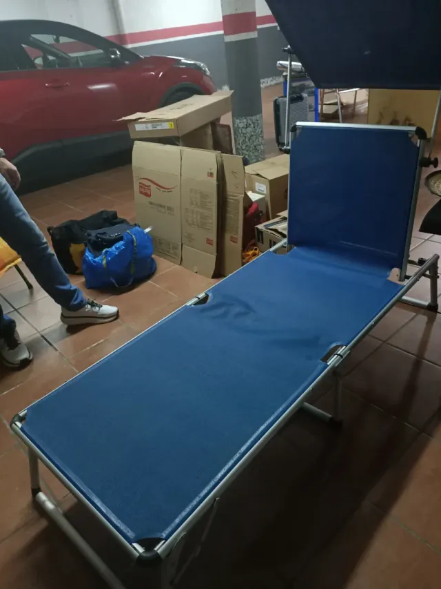 2 Tumbonas plegable azul