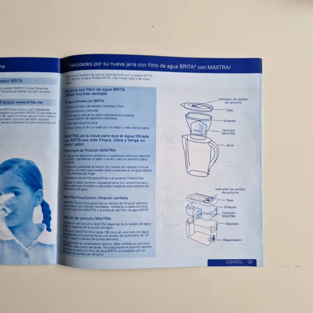 Jarra Brita Verde y Transparente