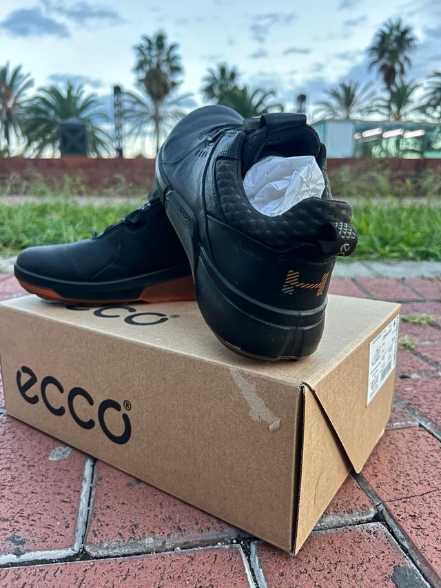 Zapatos de Golf ECCO Mujer Negro/Naranja