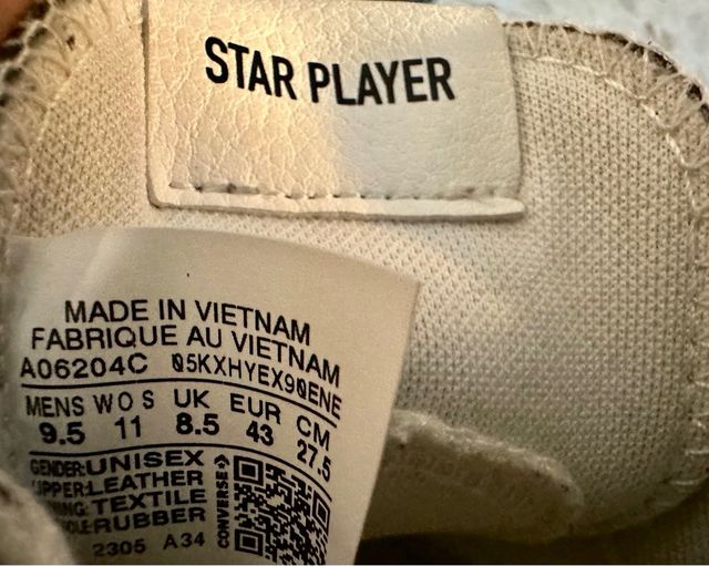 Converse Star Player Piel Negro