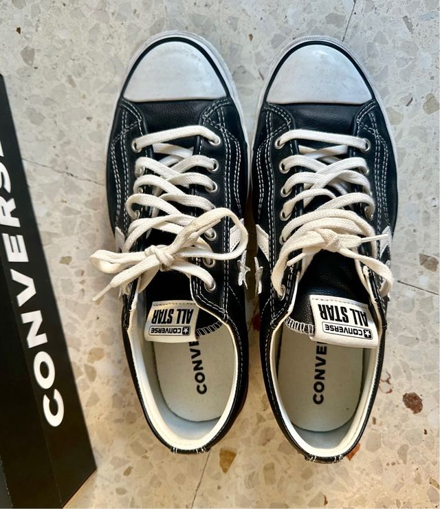 Converse Star Player Piel Negro