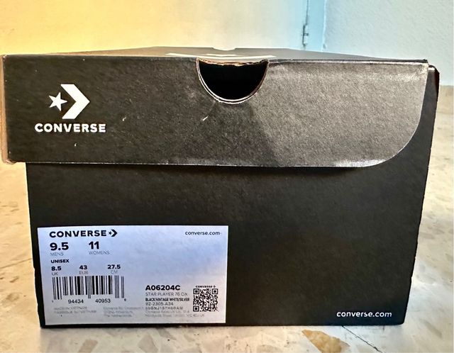 Converse Star Player Piel Negro