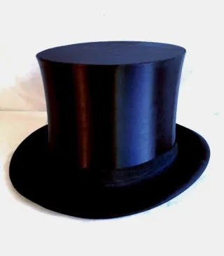 Sombrero de copa antiguo Alemania Seda plegable