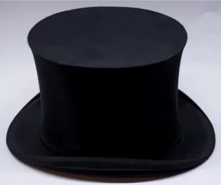 Sombrero de copa antiguo Alemania Seda plegable