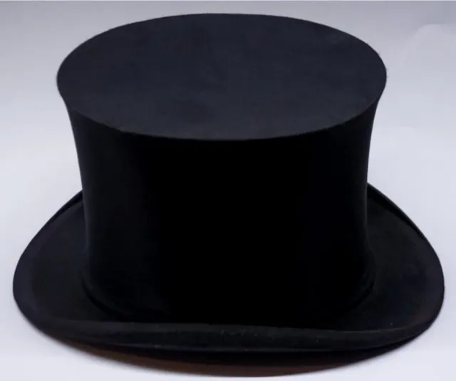 Sombrero de copa antiguo Alemania Seda plegable