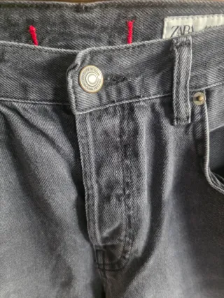 Pantalones vaqueros Zara grises talla 40