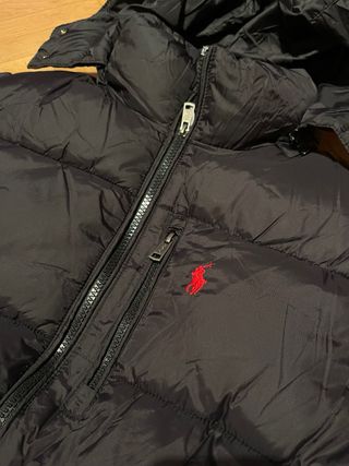 Abrigo Polo Ralph Lauren Plumas Negro