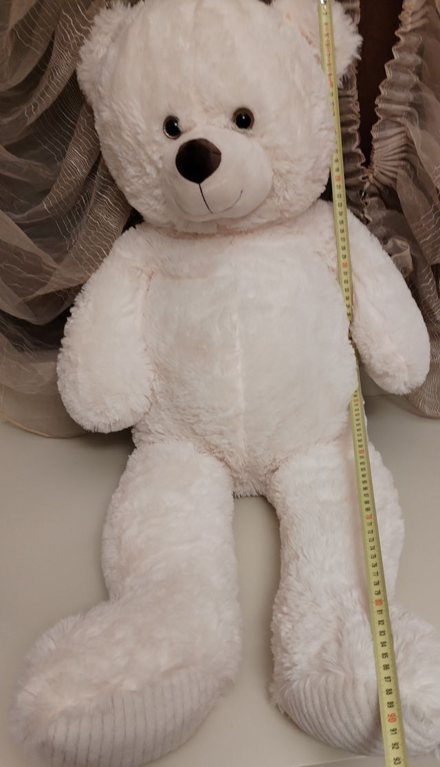 Orsacchiotto di peluche bianco panna