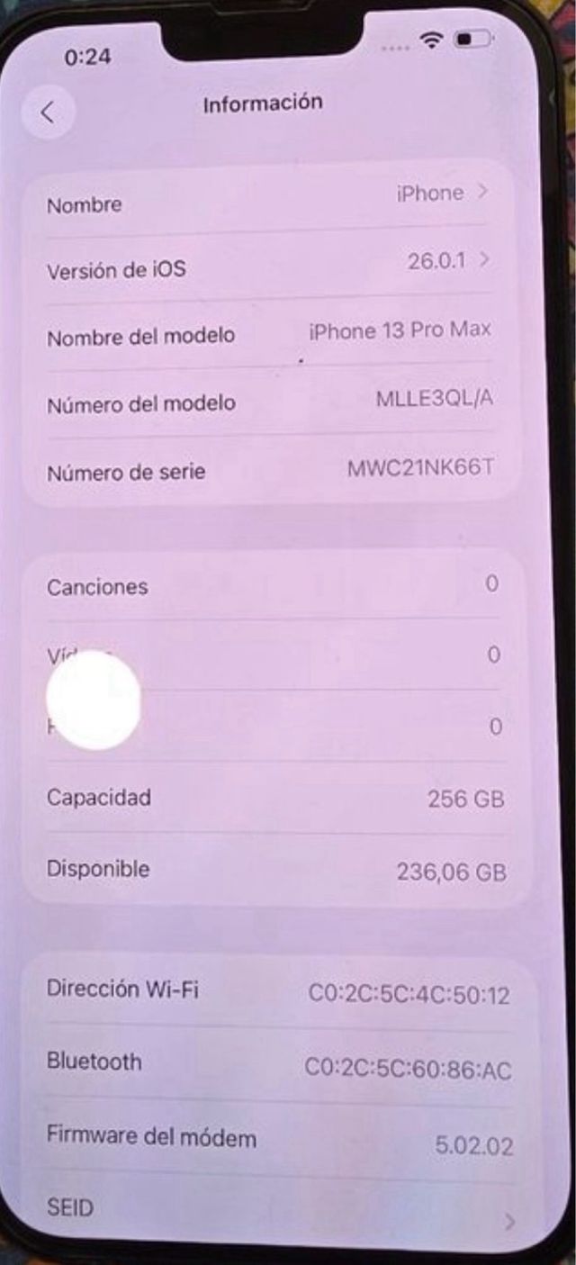 Placa Base y Face ID iPhone 13 Pro Max 256