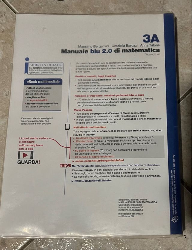 manuale blu di matematica 3A