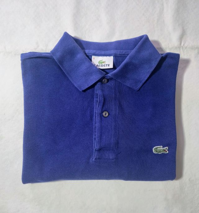 Polo Lacoste azul – manga larga