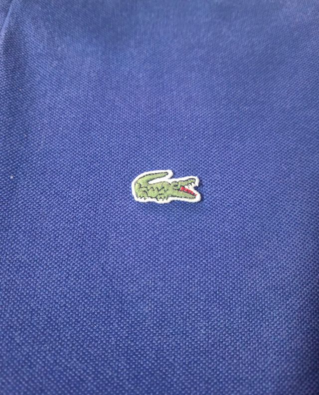 Polo Lacoste azul – manga larga