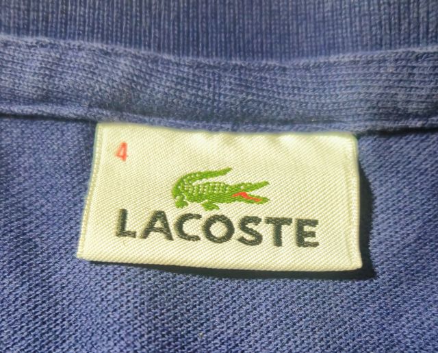Polo Lacoste azul – manga larga