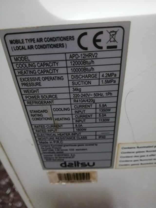 Aire Acondicionado Daitsu con Bomba de Calor