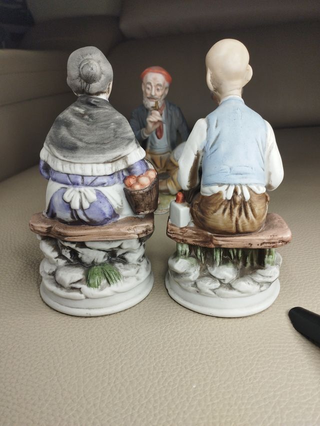 4 Figuras Porcelana Japonesas Ancianos