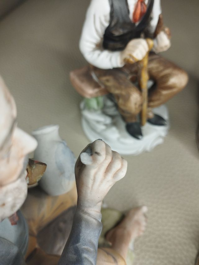 4 Figuras Porcelana Japonesas Ancianos