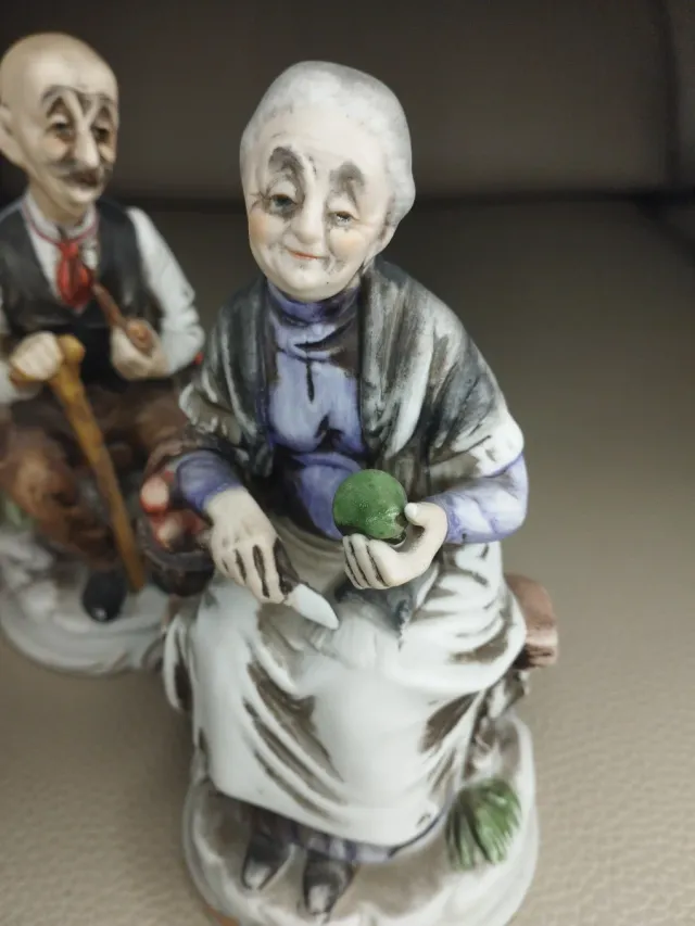 4 Figuras Porcelana Japonesas Ancianos