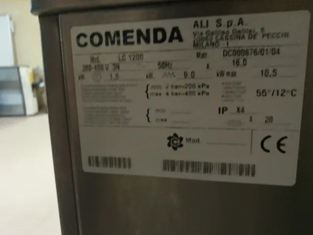 Lavaplatos industrial Comenda