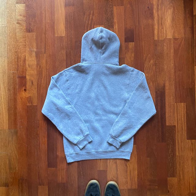 Sudadera Russell Gris Capucha Baloncesto Vintage S