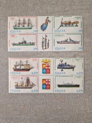 Set 2 foglietti francobolli Italia