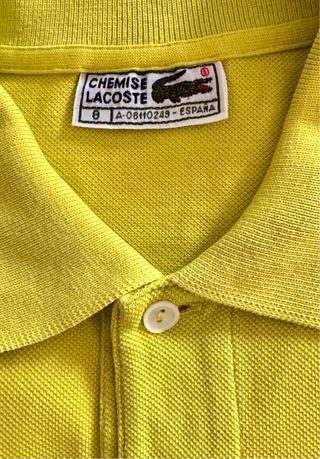 Camisa Lacoste Verde Pistacho Talla 8