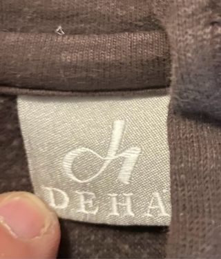 Felpa DEHA marrone con zip e cappuccio