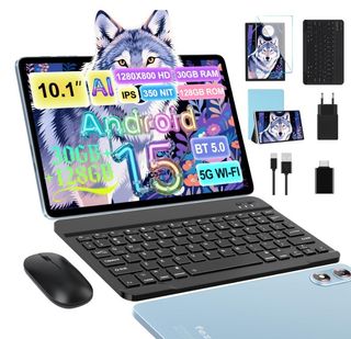 Tablet 10 Android 15 + Funda + Teclado + Ratón