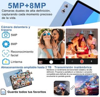 Tablet 10 Android 15 + Funda + Teclado + Ratón