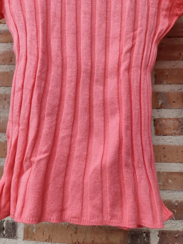 Jersey Stradivarius rosa canalé