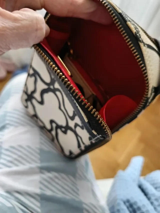 Bolso bandolera Tous beige y negro