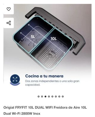 Freidora de Aire Origial Fryfit 10L Dual Wifi