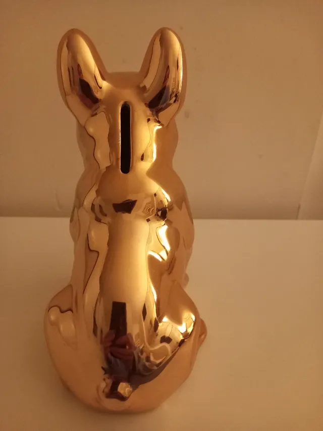 Hucha Cerámica Dorada