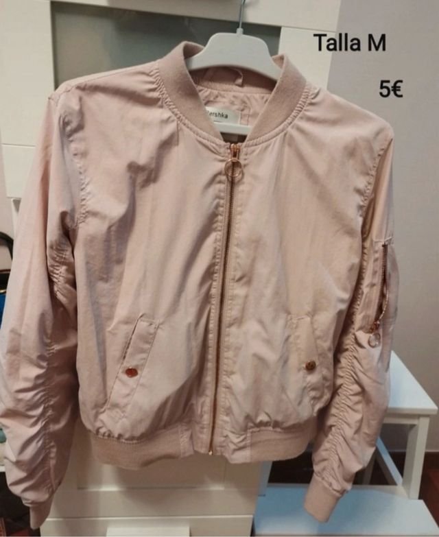 Chaqueta Bomber Bershka Talla M Rosa