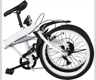 Bicicleta plegable blanca