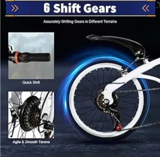 Bicicleta plegable blanca