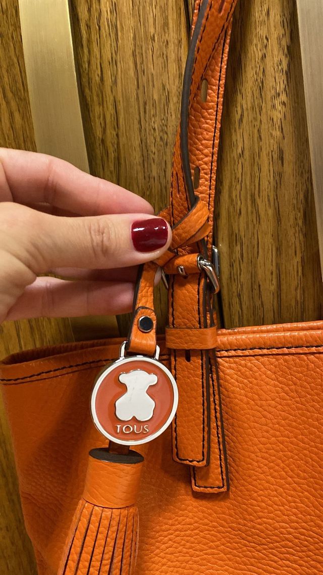 Bolso Tous Piel Naranja Nuevo Sin Estrenar
