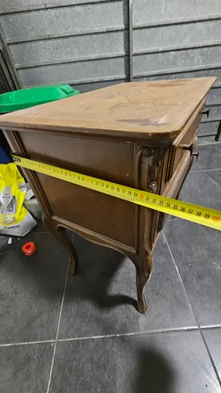 Mesita de noche vintage madera
