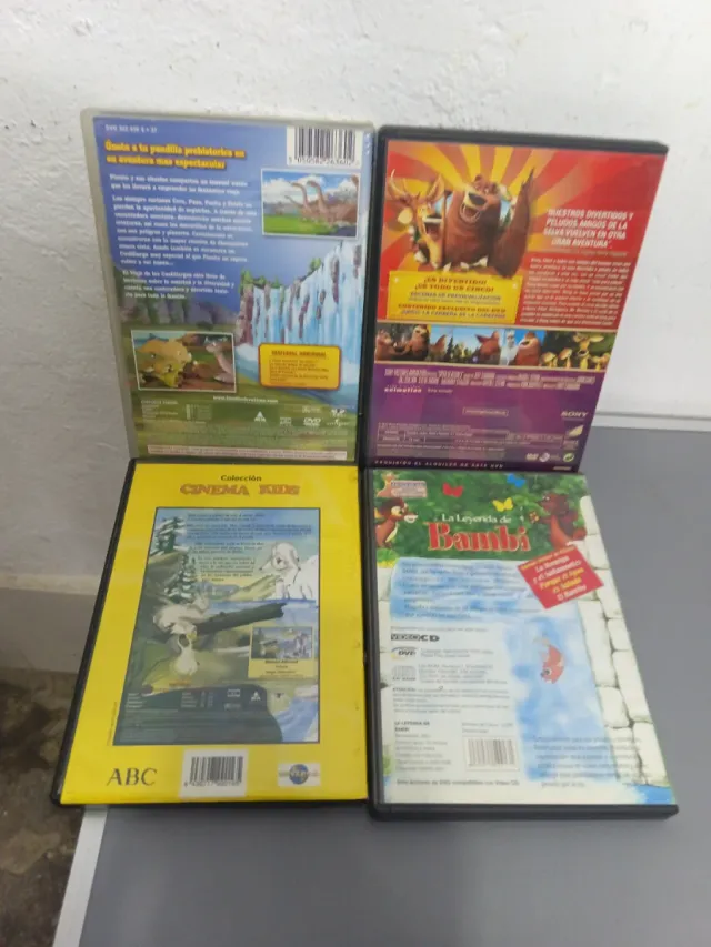 Lote 4 DVDs Dibujos Animados Infantil Español