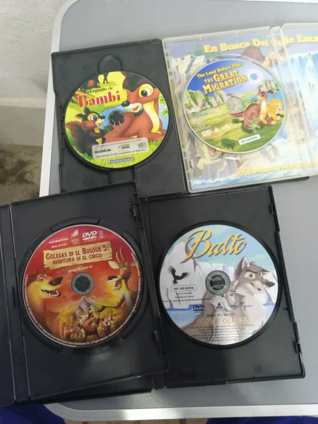 Lote 4 DVDs Dibujos Animados Infantil Español