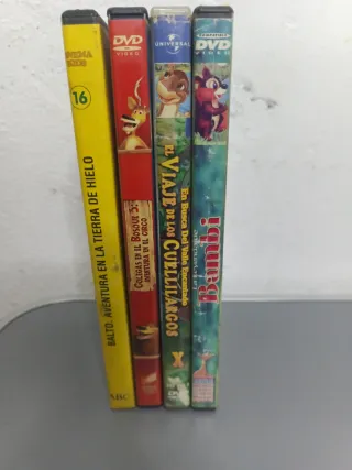 Lote 4 DVDs Dibujos Animados Infantil Español